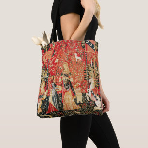 DAME UND EINHORN Löwe,Fantasy Blumen,Tiere Tasche