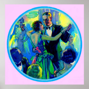 Dame und Gentleman der 1920er Jahre auf der Tanzfl Poster