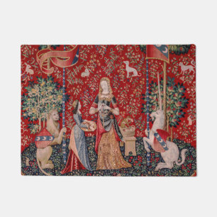 Dame und Unicorn mittelalterlicher Geruch Fußmatte