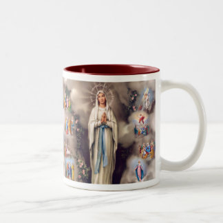 Dame von Lourdes Zweifarbige Tasse
