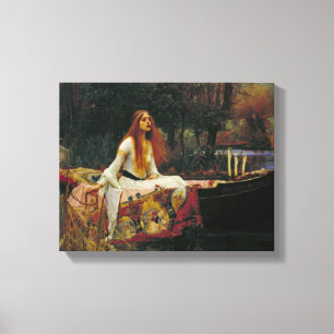 Dame von Shalott auf dem Wasser Leinwanddruck