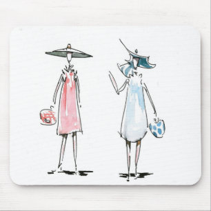 Dame weg, zum zu Mittag zu essen Mausunterlage Mousepad