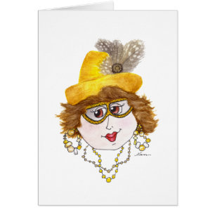 Dame Whimsical sur un régime de fruits de mer