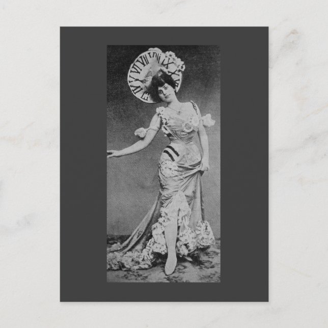 Dame Zeit Postkarte (Vorderseite)