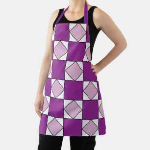 Damebrett Violettes Quadrat Diamant Damebrett Schürze