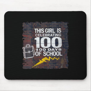 Damen 100. Tag Funny Outfit für Mädchen 100 Tage O Mousepad