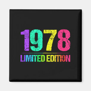 Damen 1978 Limitierte Auflage Vintage 78s Retro Vi Magnet