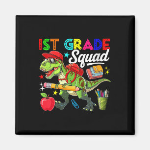 Damen 1. Klasse Squad Back To School T-Rex Sonnenb Magnet