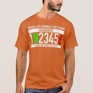 Damen 1N23456 Motorrad Gangschaltung Motorradfahre T-Shirt