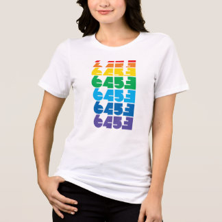 Damen 6453 Mehrfarbiges Block-T-Shirt Tri-Blend Shirt