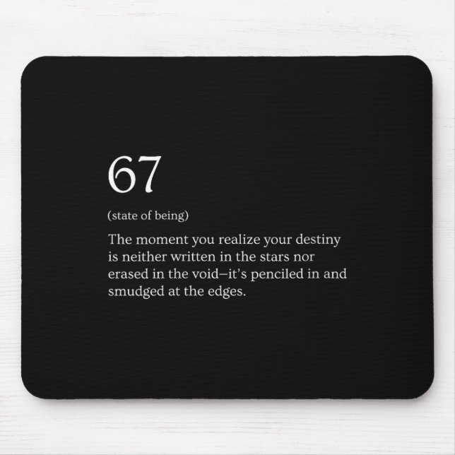 Damen 67 Definition Meme V-Ausschnitt  Mousepad (Vorne)