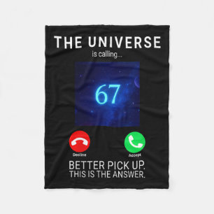 Damen 67 Meme Das Universum Ruft V-Ausschnitt Fleecedecke