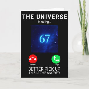 Damen 67 Meme Das Universum Ruft V-Ausschnitt  Karte