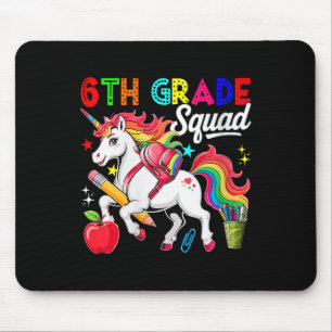 Damen 6. Klasse Squad Back To School Einhorn Ohrst Mousepad