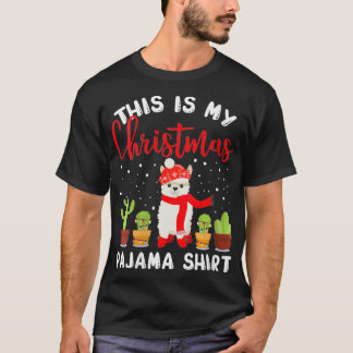 Damen Alpaka Weihnachts-Pyjama-Geschenk-Pyjamas Xm T-Shirt