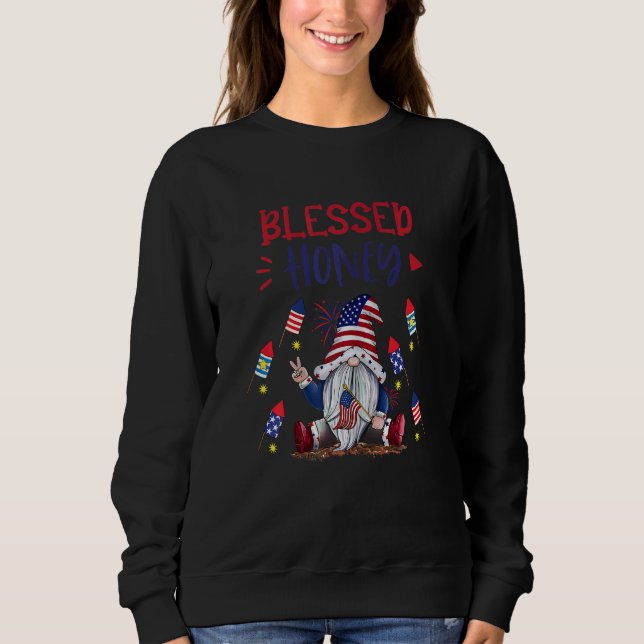 Damen American Gnome Honey Gesegnete Honey Gnomes Sweatshirt (Vorderseite)