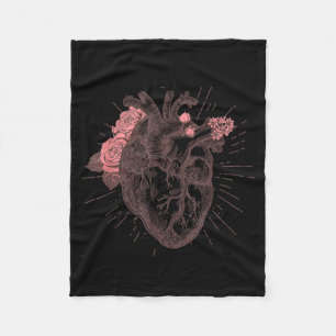 Damen Anatomisches Herz Menschliche Herz Anatomie Fleecedecke