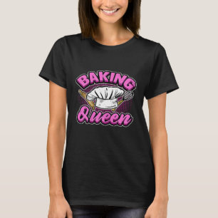 Damen beste Backkönigin Chef Küche Essen Kuchen T-Shirt
