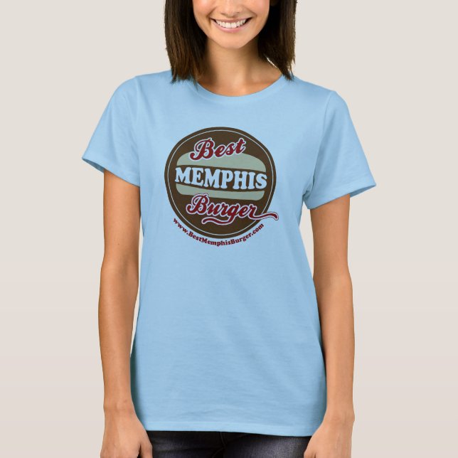 Damen-bester Memphis-Burger-zierliches T-Shirt (Vorderseite)