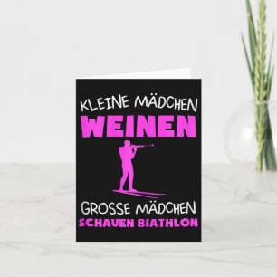 Damen Biathlon Skilanglauf Biathletin Wintersport  Karte