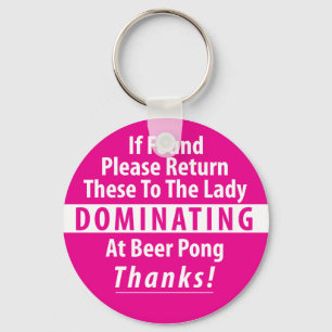 Damen-Bier Pong Schlüsselkette Schlüsselanhänger