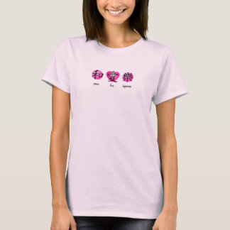 Damen-chinesisches Symbol für Frieden, Liebe u. T-Shirt