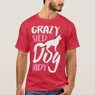 Damen Crazy Schlittenhunde Lady1444 T-Shirt