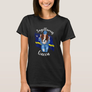 Damen Curacao Schütze Königin Von Curacao Flagge Z T-Shirt