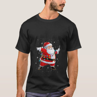 Damen Dabbing Weihnachtsmann Xmas Tanzende Mädchen T-Shirt
