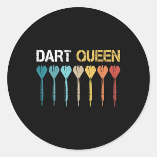 Damen Dart Queen Dart Player Darts Dartboard Bull Runder Aufkleber