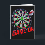 Damen Dartboard Game On - Rot und Grün V-Ausschnit Karte<br><div class="desc">Damen Dartboard Game On - Rot und Grün V-Ausschnitt</div>