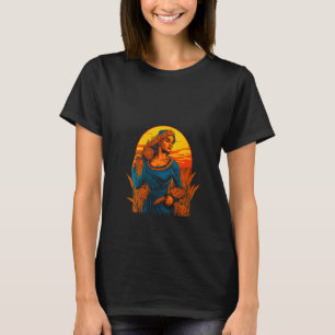 Damen Demeter Griechische Mythologie V-Ausschnitt T-Shirt