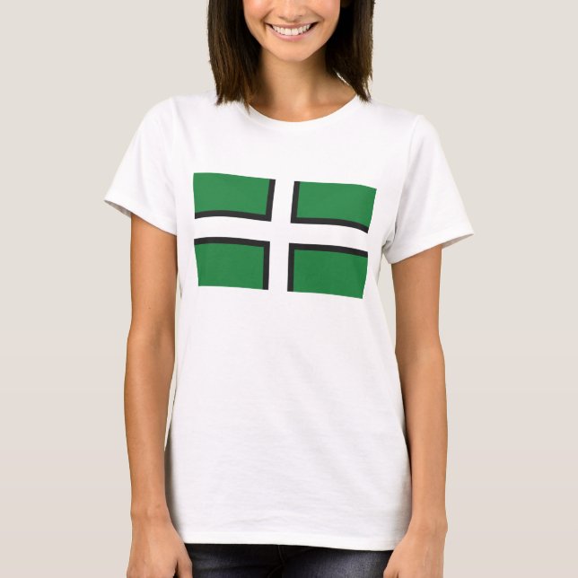 Damen-"Devon-Flaggen-" T-Shirt (Vorderseite)