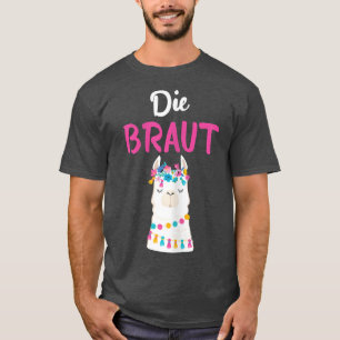 Damen Die Braut Team Braut Süße Llama Alpaka JG T-Shirt