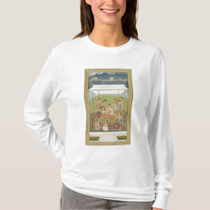 Damen, die Musik in einem Garten, von der T-Shirt