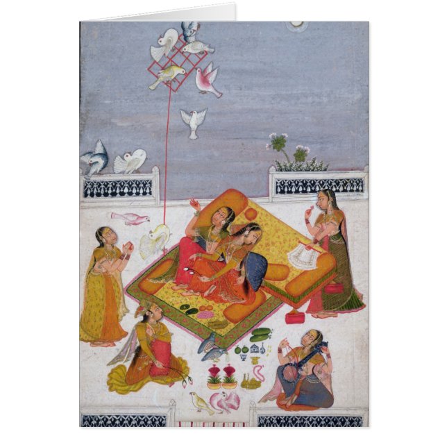 Damen, die Tauben, 1770 aufpassen (Vorne)