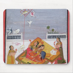Damen, die Tauben, 1770 aufpassen Mousepad