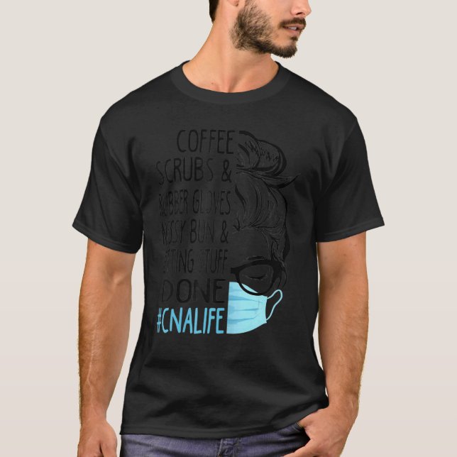 Damen Dy-Kaffeekrüber und Gummihandschuhe Messy Bu T-Shirt (Vorderseite)