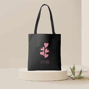 Damen Elegant Schwarz Boho Süße Herzen  Tasche