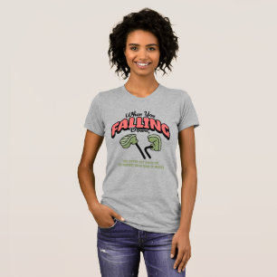 Damen "Falling Down" Surreal-T-Shirt in Hellgrau T-Shirt