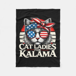 Damen für Kamala Harris 2024 Kinderlose Katze Lady Fleecedecke