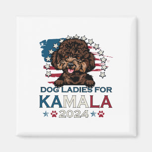 Damen Für Kamala Harris 2024 Pudel Hund Amerika  Magnet