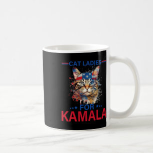 Damen für Kamala Lustige Katze 2024 Präsident Kama Kaffeetasse