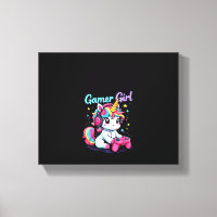 Damen Gamer Mädchen Gamer Einhorn Tank Top