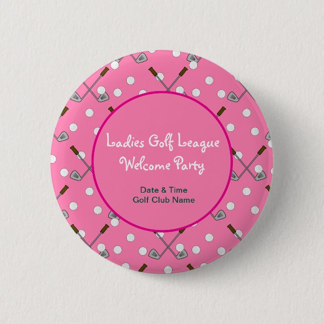 Damen-Golf-Liga-Button Button (Vorderseite)