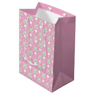 Damen-Golf-Liga-Geschenktasche – Rosa & Grün Mittlere Geschenktüte