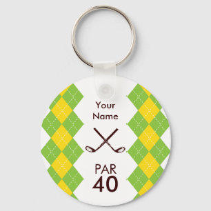 Damen-Golf-Party-Raute Preppy Schlüsselanhänger