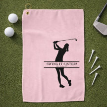 Damen-Golf-Silhouette personalisierte Monogramm-St