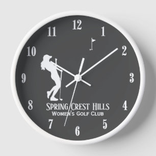 Damen Golf Zwei Linien Persönliches Schiefergrau Uhr