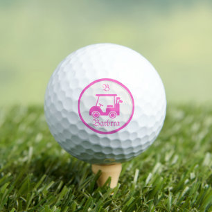 Damen-Golfwagen-Brustkrebsbewusstsein Personalisie Golfball